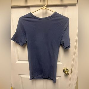 Express MEN XS extra small stretch crew neck shortsleeved tee blue